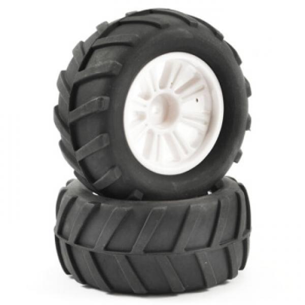 FTX Comet Monster Rear Mounted Tyre & Wheel Blanc - FTX9071W