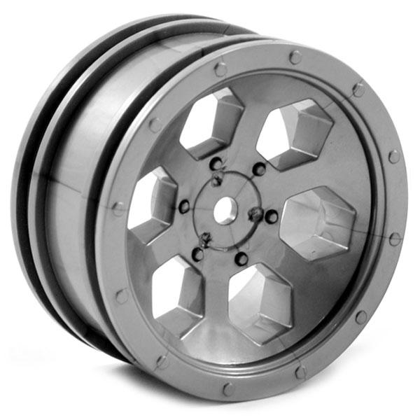 FTX OUTBACK 6HEX WHEEL (2) - GREY - FTX8168G