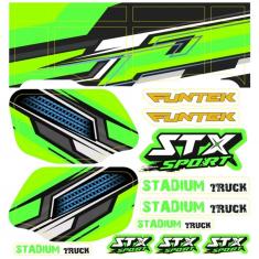 Planche stickers vert Funtek STX Sport