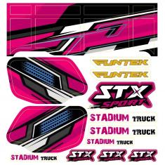 Planche stickers violet Funtek STX Sport