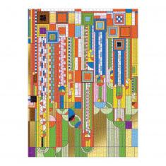 1000 piece jigsaw puzzle: cactus and shapes Frank Lloyd Wright Saguaro 