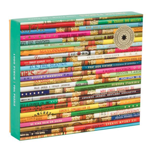 1000 piece jigsaw puzzle: pencils, vintage phat dog  - Galison-35325