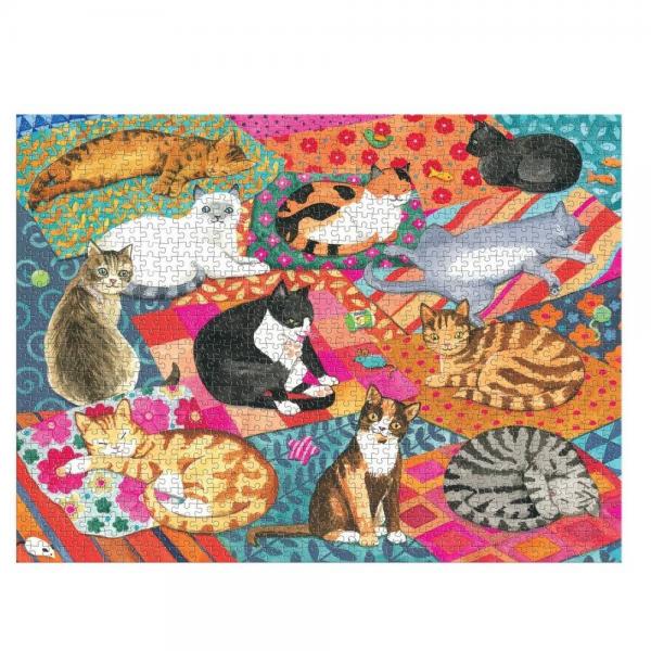 Puzzle 1000 pièces : Chats allongés - Galison-382510