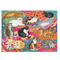 Puzzle 1000 pieces : Lounging Cats 