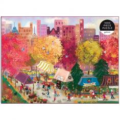 1000 piece puzzle : Autumn at the City Market, Joy Laforme 