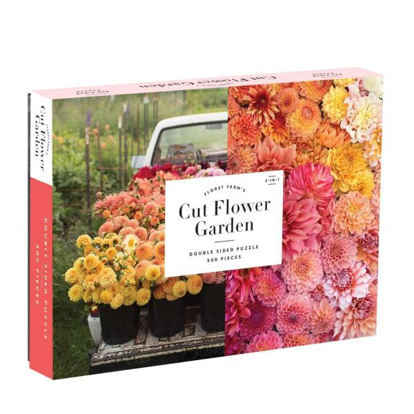 Double-sided 500-piece puzzle: Floret Farm's Cut Flower Garden - Galison-35529