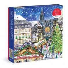Puzzle 500 pièces : Marché de Noël en France, Michael Storrings