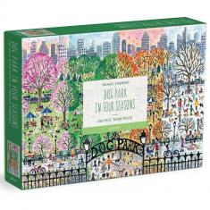 Wooden puzzle 250 pieces: Dog Park in Four Seasons, Michael Storrings