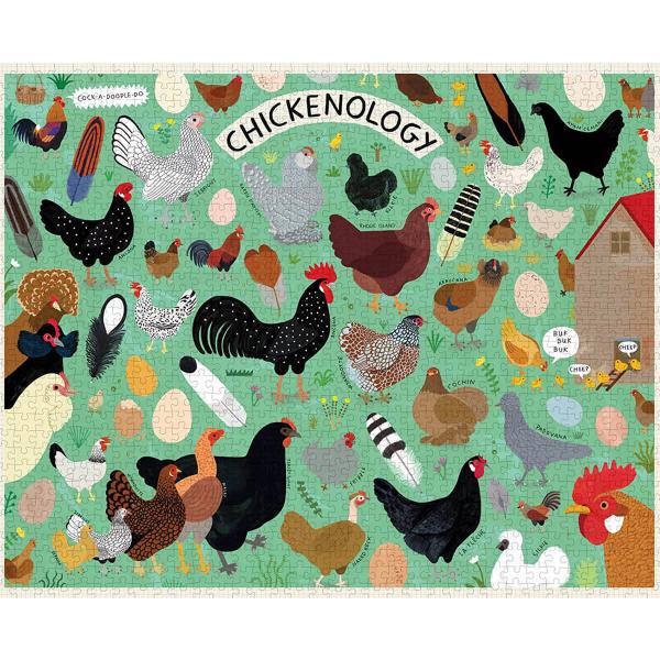 1000 pieces puzzle : Chickenology   - Galison-96140