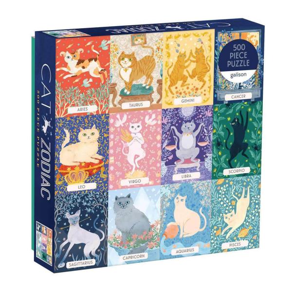 500 piece puzzle: Cat Zodiac - Galison-35706