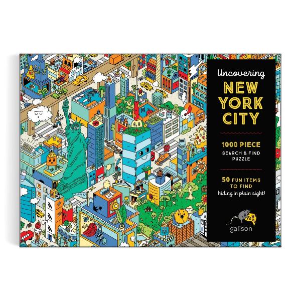 1000 Piece Puzzle : Uncovering New York City Search and Find - Galison-81582