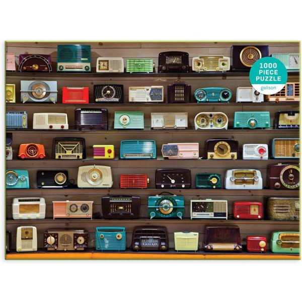 Puzzle 1000 pièces : Radios-réveils Chihuly Vintage radios - Galison-36725