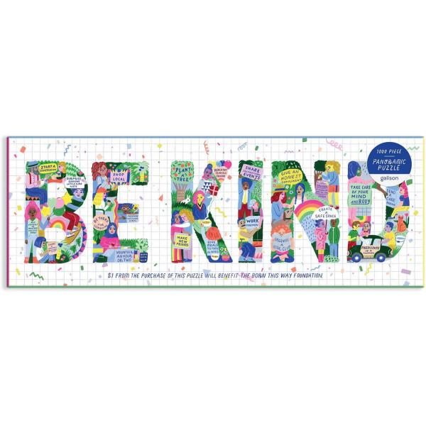 1000 piece puzzle panoramic : Be Kind - Galison-36860