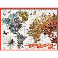 Puzzle de 1000 piezas : migración de mariposas