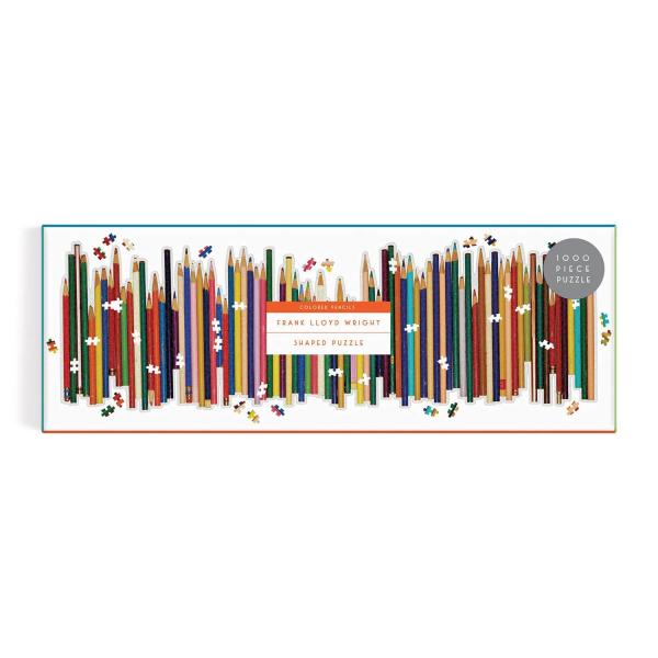 Puzzle 1000 pièces panoramique forme : Frank Lloyd Wright, Crayons de couleur  - Galison-37045