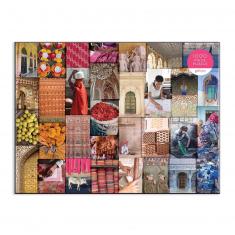 Puzzle de 1000 piezas :Patterns of India:Un viaje a través de colores, textiles y la vitalidad de Ra