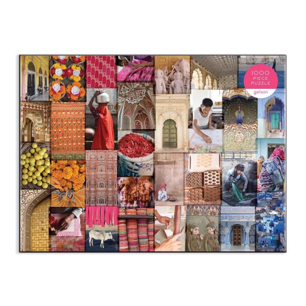 Puzzle de 1000 piezas :Patterns of India:Un viaje a través de colores, textiles y la vitalidad de Ra - Galison-36856