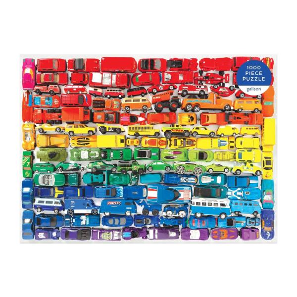1000 teile puzzle : Regenbogen Spielzeugautos Car - Galison-36015