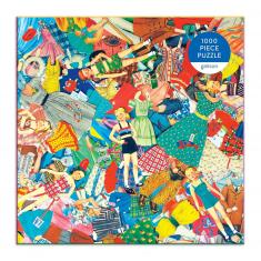 Puzzle 1000 pièces : Poupées en papier vintage