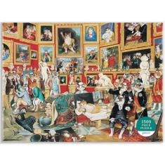 Puzzle 1500 pièces : Meowsterpiece of Western Art : La Tribune des offices