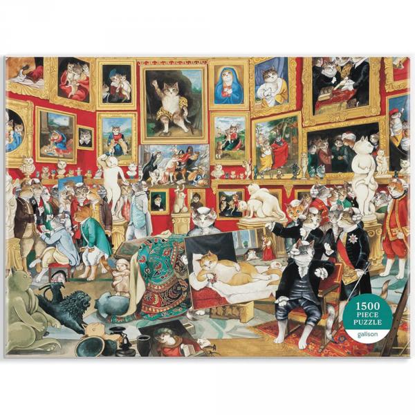 Puzzle mit 1500 Teilen: Tribuna of the Uffizi Meowsterpiece of Western Art - Galison-36971