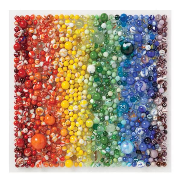 500 Teile Puzzle: Regenbogenmurmeln - Galison-35121