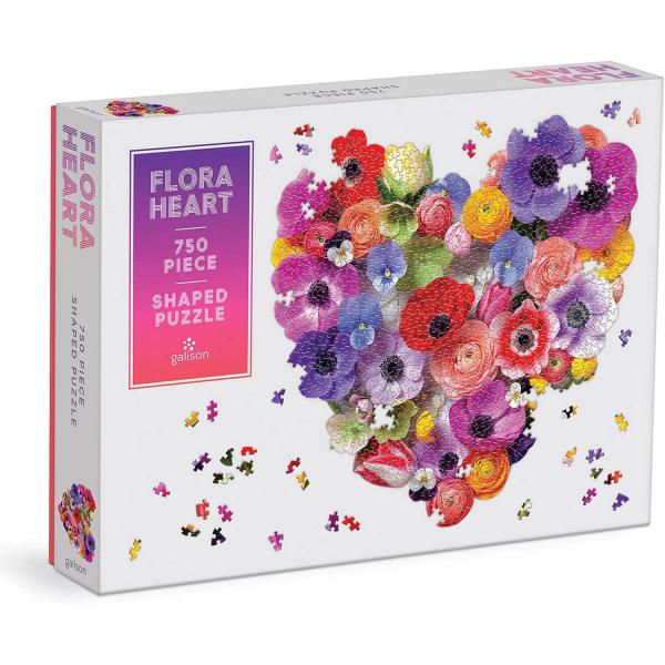 750 Piece Shaped Puzzle : Flora Heart  - Galison-73358