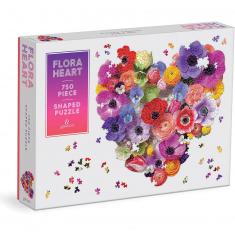 Formpuzzle mit 750 Teilen: Flora Heart