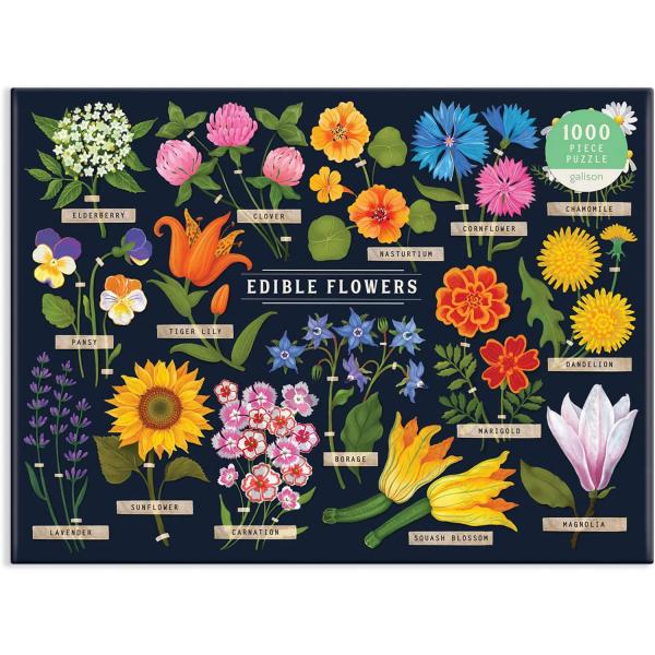 Puzzle mit 1000 Teilen: Essbare Blumen - Galison-69078
