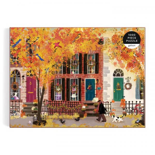 1000 Piece Jigsaw Puzzle: Autumn in the Neighborhood - Galison-75284