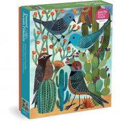 Puzzle 1000 pièces : Oiseaux amis du désert