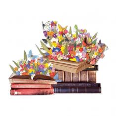 Puzzle forma 750 piezas : Libros florecientes