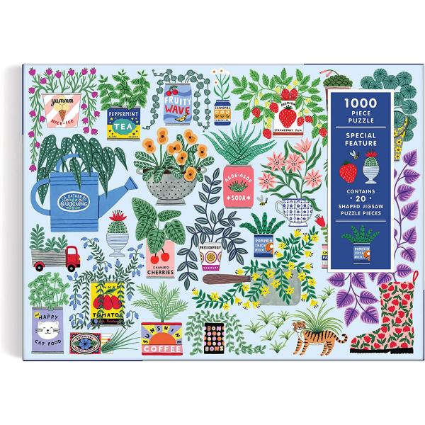 Puzzle de 1000 piezas con piezas en forma: Planter Perfection - Galison-75727