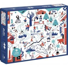 Puzzle 1000 pièces : En hiver