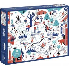 Puzzle mit 1000 Teilen: Im Winter