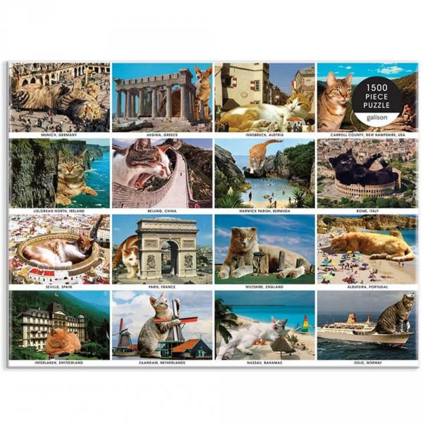 Puzzle de 1500 piezas: gatos de vacaciones - Galison-36950