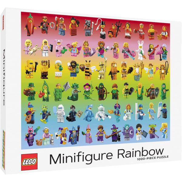 1000 piece puzzle : LEGO Minifigure Rainbow  - Galison-14382