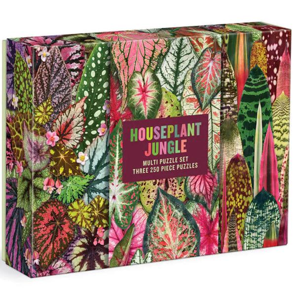 Multi Puzzle Set : 3 x 250 piezas : Houseplant Jungle - Galison-75093