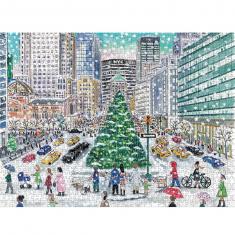 1000 piece puzzle : Snowfall on Park Avenue, Michael Storrings