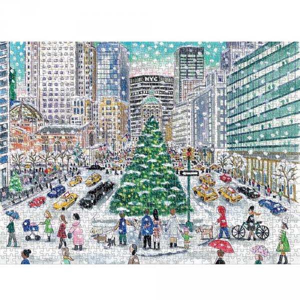 Puzzle mit 1000 Teilen: Schneefall auf der Park Avenue, Michael Storrings - Galison-37198