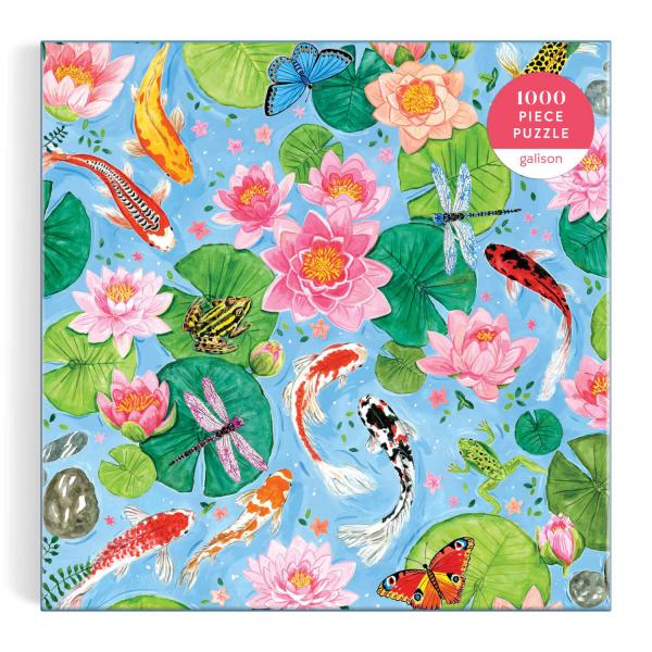 1000 piece puzzle : By The Koi Pond - Galison-37648