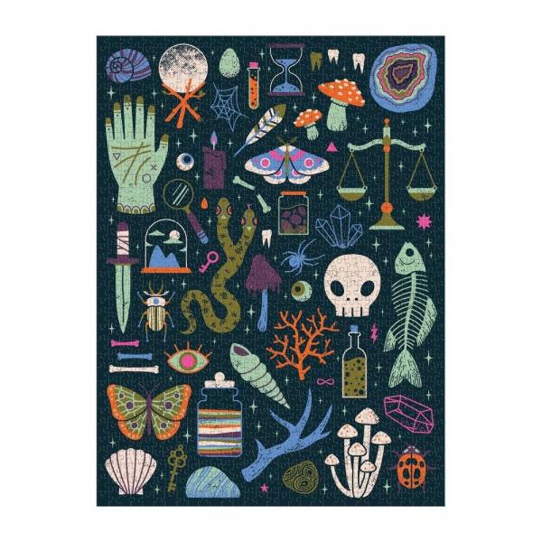 Puzzle Glow in the Dark 1000 Teile: Okkult und neugierig - Galison-82534