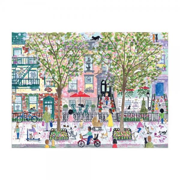 Puzzle 1000 Teile: Michael Storrings – Katzen in der Stadt - Galison-84842