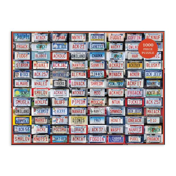 1000 pieces puzzle : Nantucket License Plates - Galison-36627
