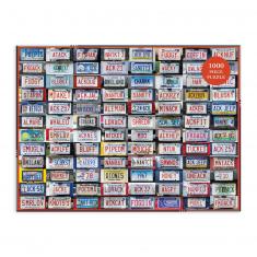Puzzle 1000 pièces : Plaques d'immatriculation Nantucket