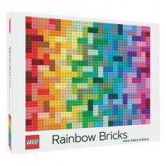 1000 pieces puzzle : LEGO Rainbow bricks