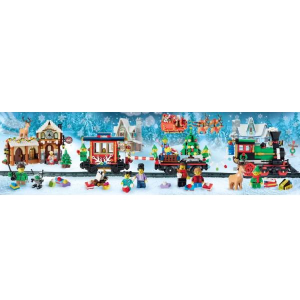 Puzzle 100 pieces : Lego Christmas Train Puzzle  - Galison-21335