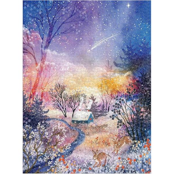  Puzzle 1000 pièces : Neige enchantée - Galison-82558