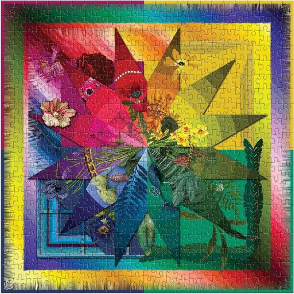  Puzzle 500 pièces 2 faces : Christian Lacroix Botanic Rainbow - Galison-72252