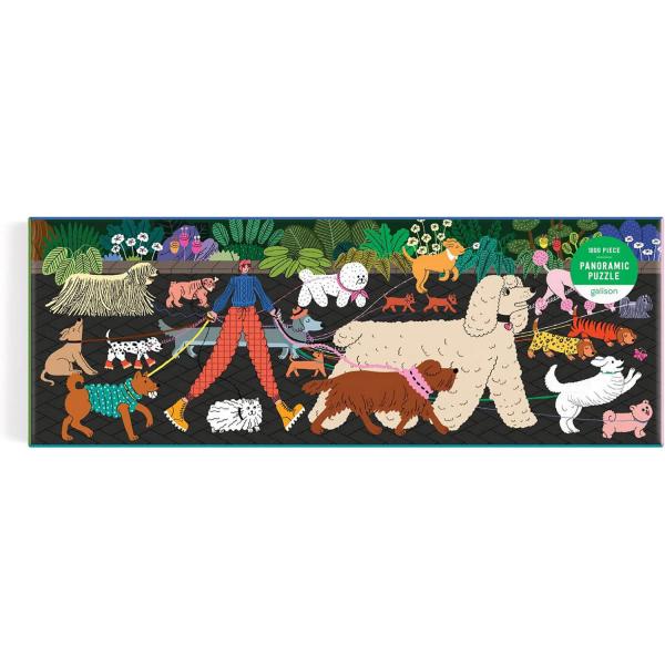 Panoramic 1000 piece puzzle : Dog Walk  - Galison-36952